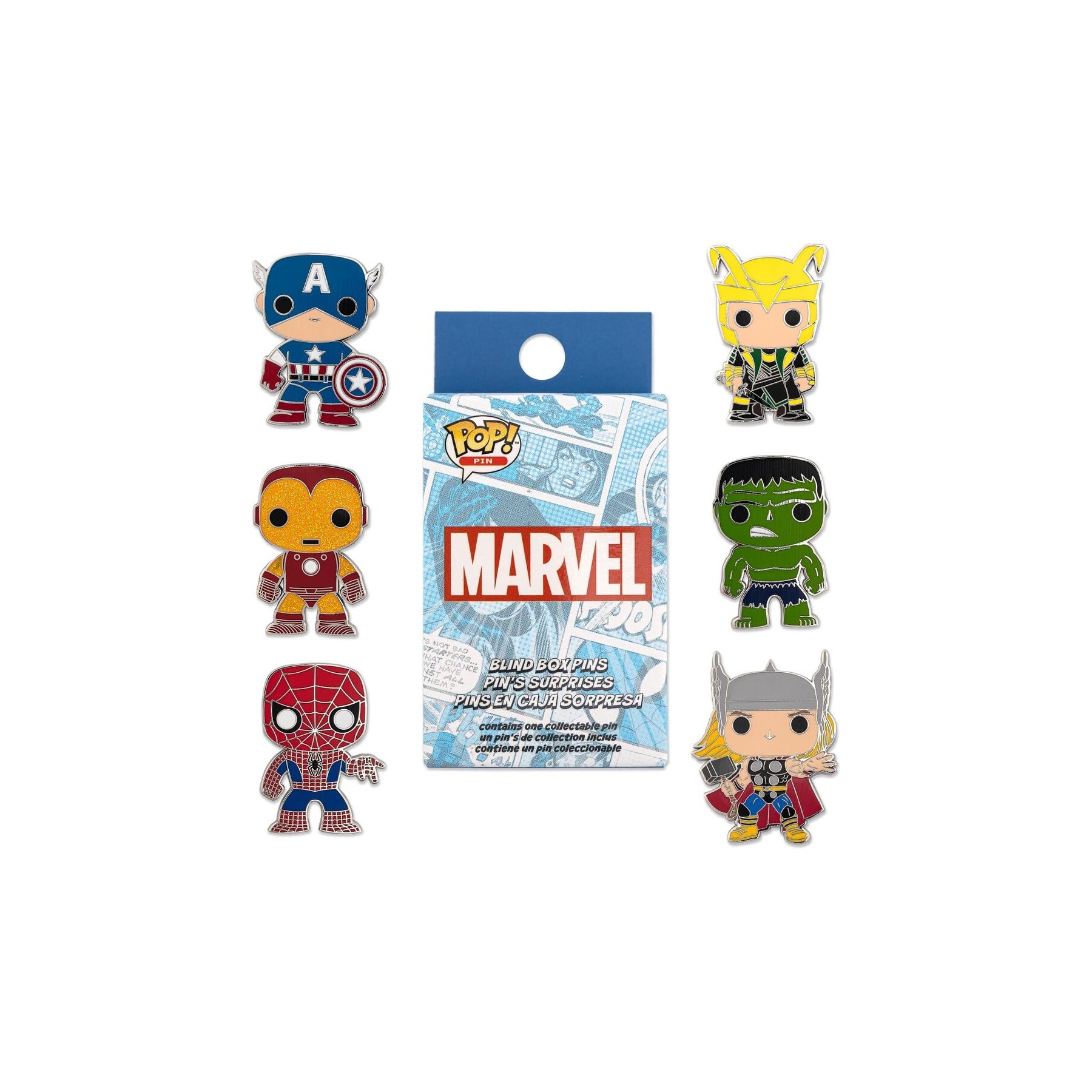 Blind Box Mystery Enamel Pin Marvel Loungefly surtido