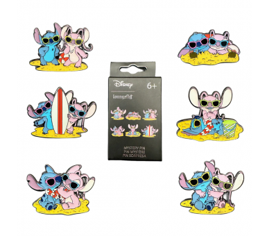 Blind Box Mystery Enamel Pin Stitch & Angel Stitch Disney Loungefly surtido