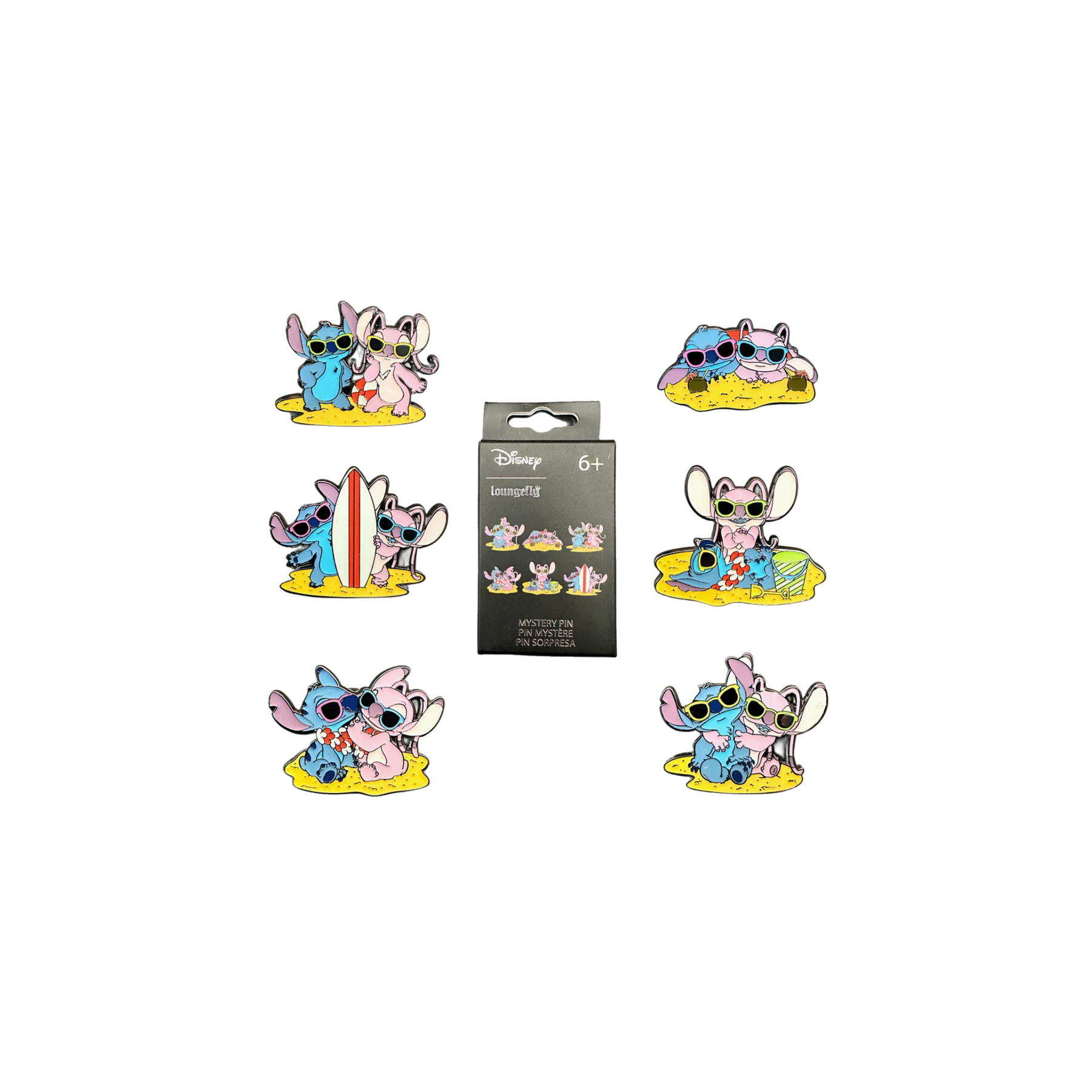 Blind Box Mystery Enamel Pin Stitch & Angel Stitch Disney Loungefly surtido