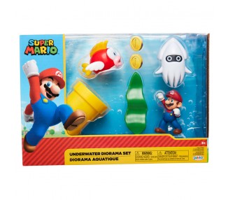 Blister diorama Mundo Submarino Super Mario Nintendo