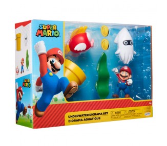 Blister diorama Mundo Submarino Super Mario Nintendo