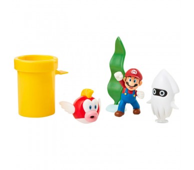 Blister diorama Mundo Submarino Super Mario Nintendo