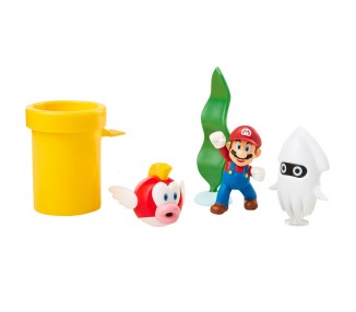Blister diorama Mundo Submarino Super Mario Nintendo