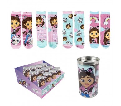 Hucha 4 pares calcetines La Casa de Muñecas de Gabby