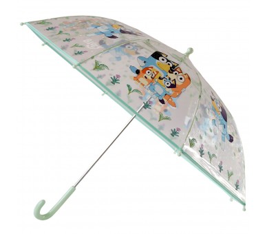 Paraguas manual transparente Bluey 48cm