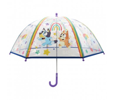 Paraguas manual burbuja transparente Bluey 48cm