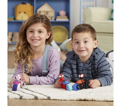 Vehiculo + figura Spidey Marvel 10cm surtido