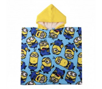 Poncho toalla Minions microfibra