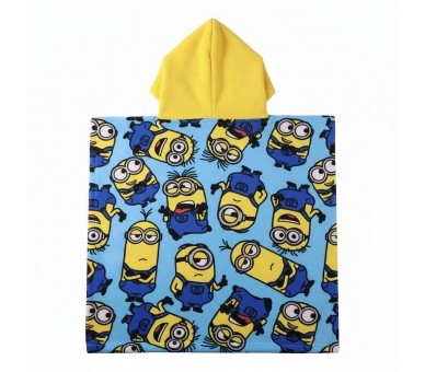 Poncho toalla Minions microfibra