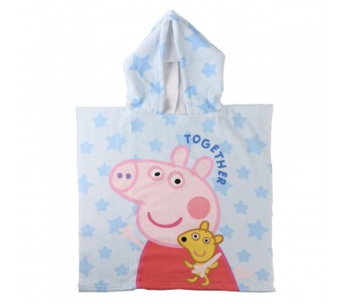 Poncho toalla Peppa Pig microfibra