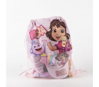 Set toalla + saco + gorra Dora la Exploradora