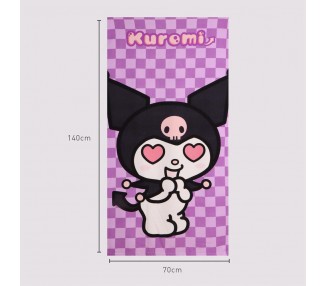 Toalla Kuromi Hello Kitty microfibra