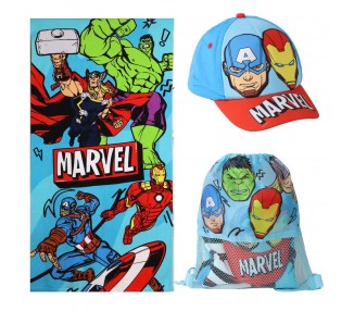 Set toalla + saco + gorra Vengadores Avengers Marvel