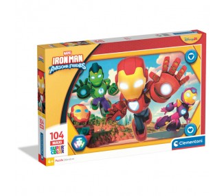 Puzzle Maxi Iron Man y Su Superequipo Marvel 104pzs