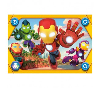 Puzzle Maxi Iron Man y Su Superequipo Marvel 104pzs