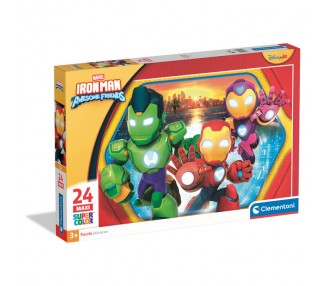 Puzzle Maxi Iron Man y Su Superequipo Marvel 24pzs