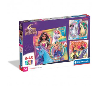 Puzzle Academia de Unicornios 3x48pzs