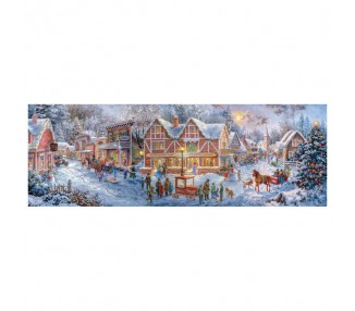 Puzzle Panorama Preparandonos para la Navidad 1000pzs