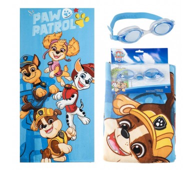 Set toalla + gafas natacion Patrulla Canina Paw Patrol