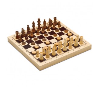 3 en 1 Ajedrez damas Backgammon