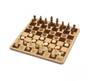 Juego Ajedrez Damas madera