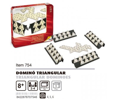 Domino Triangular caja metal