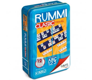 Juego Rummi viaje caja metalica
