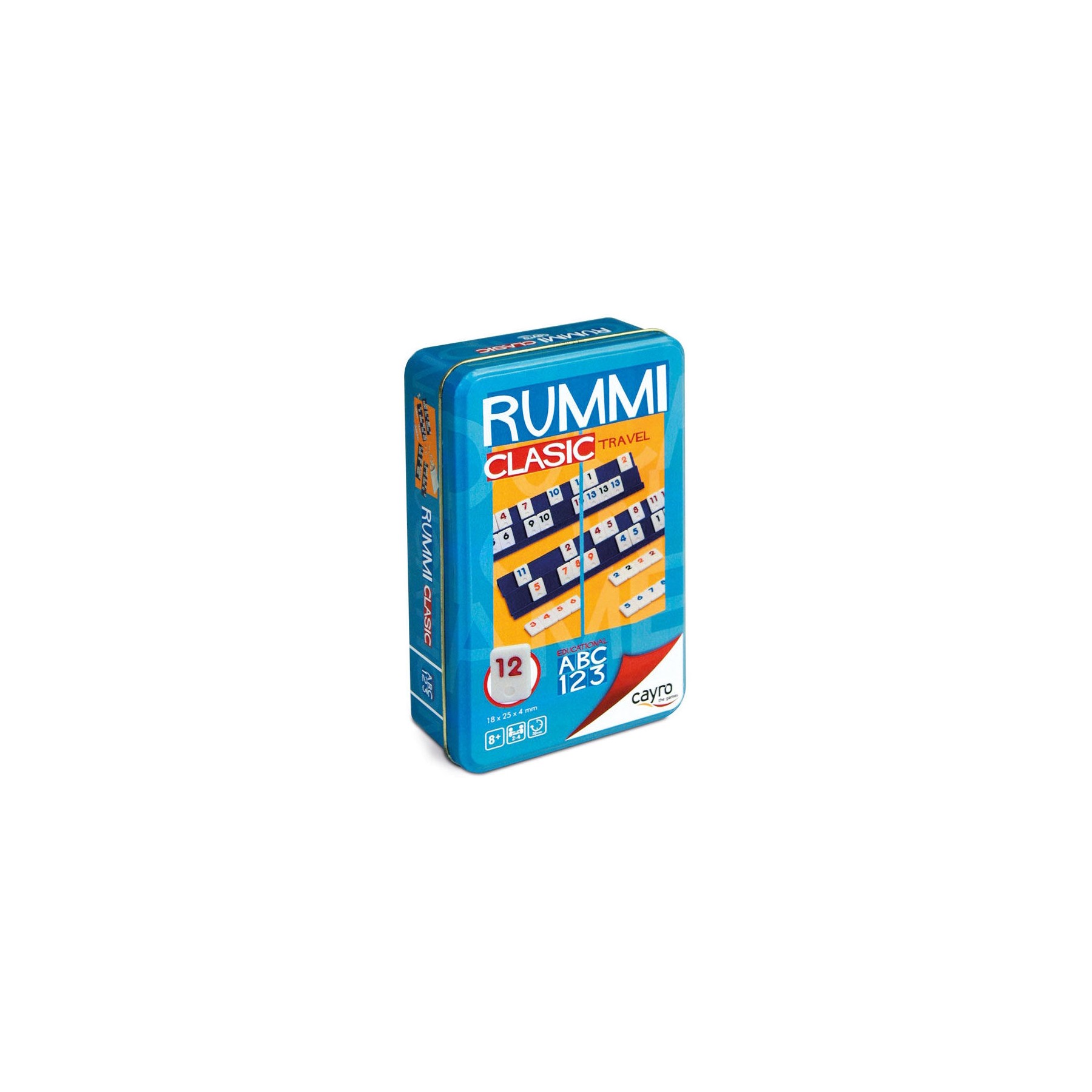 Juego Rummi viaje caja metalica