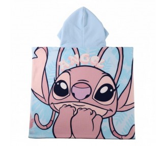 Poncho toalla Stitch Disney microfibra