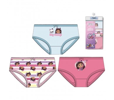 Blister 3 braguitas La casa de Muñecas de Gabby surtido
