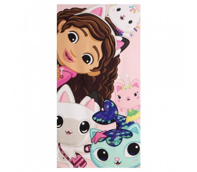 Toalla La Casita de Muñecas de Gabby microfibra