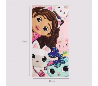 Toalla La Casita de Muñecas de Gabby microfibra
