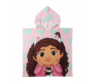 Poncho toalla La Casa de Muñecas de Gabby microfibra
