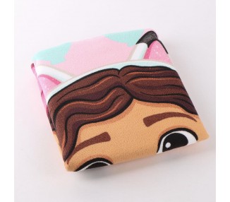 Poncho toalla La Casa de Muñecas de Gabby microfibra