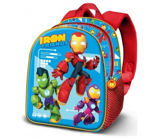 Mochila 3D Tech Iron Man Friends Marvel 31cm