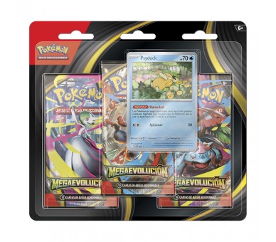Blister cartas 3 sobres refuerzo Mega Evolucion Pokemon español