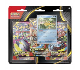 Blister cartas 3 sobres refuerzo Mega Evolucion Pokemon español