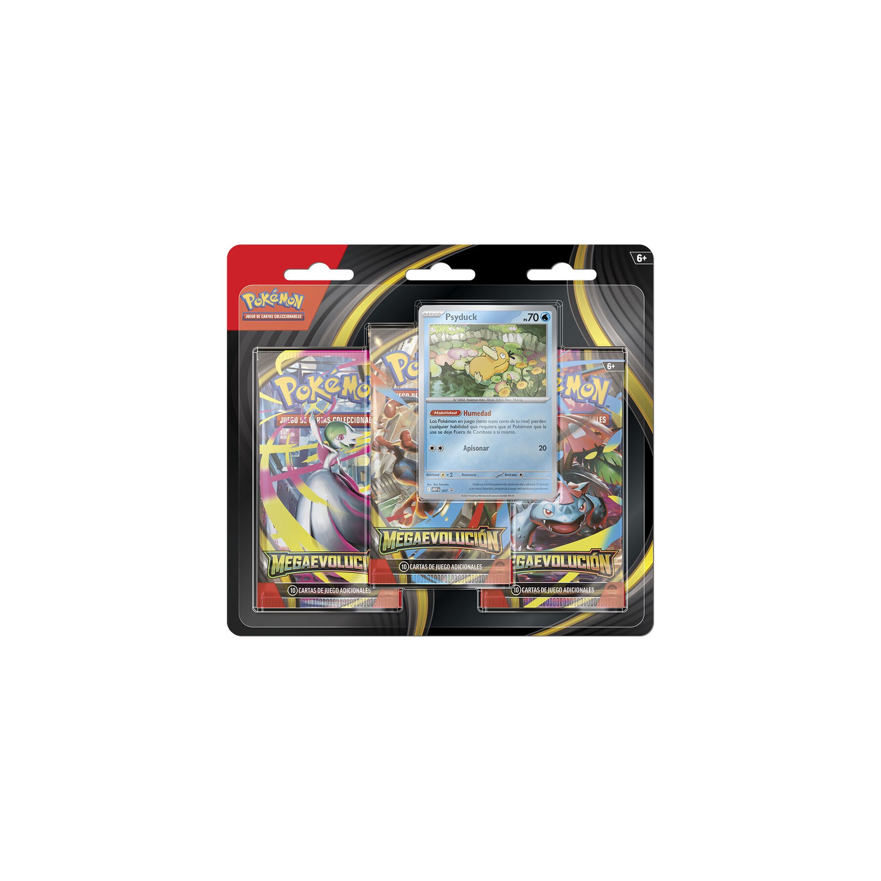 Blister cartas 3 sobres refuerzo Mega Evolucion Pokemon español