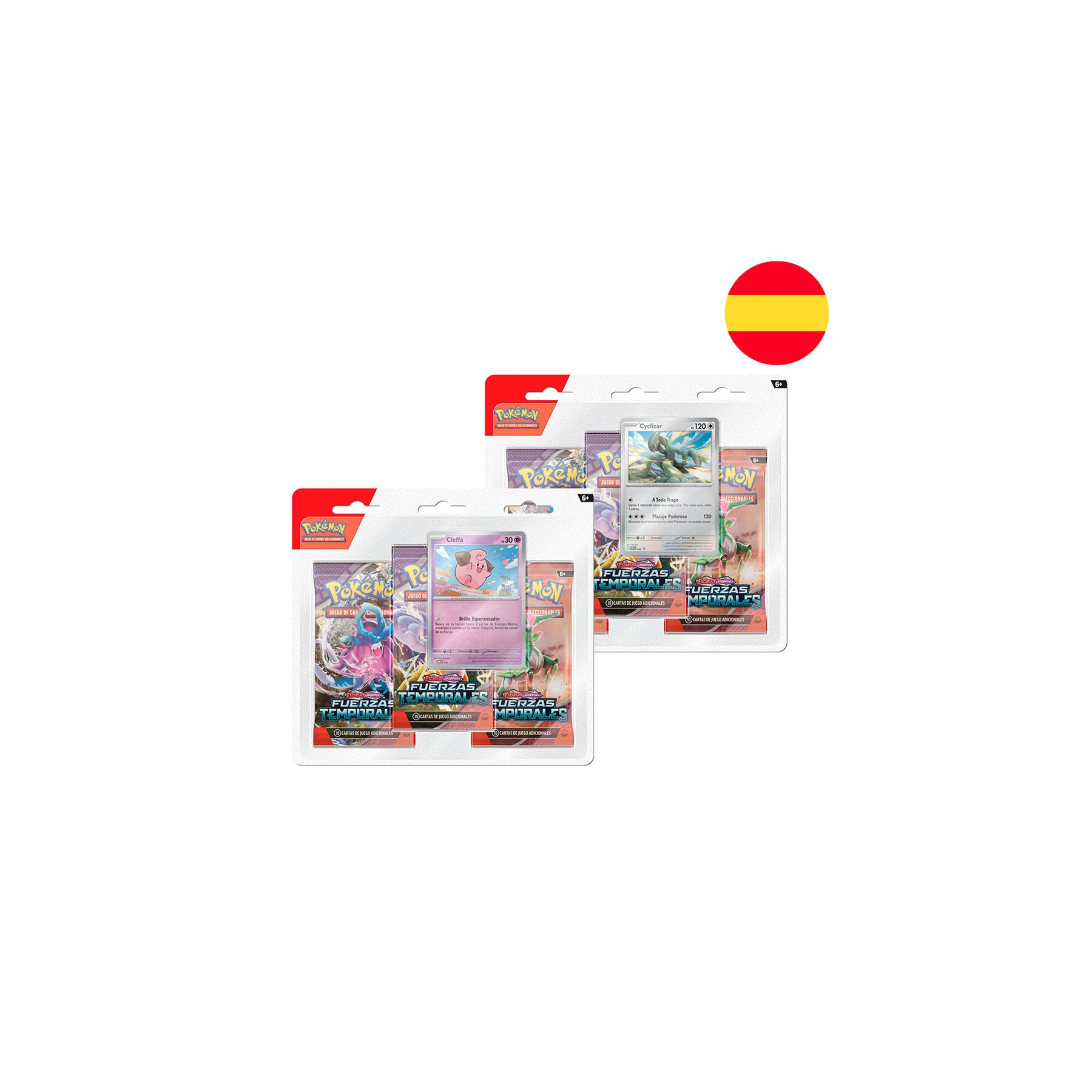 Blister cartas 3 sobres refuerzo Fuerzas Temporales Pokemon surtido español