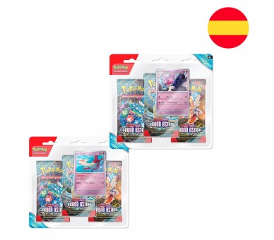 Blister juego cartas 3 sobres refuerzo Corona Astral Pokemon surtido español