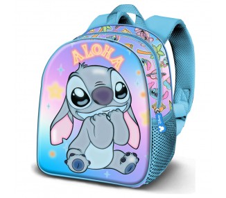 Mochila 3D Aloha Stitch Disney 31cm