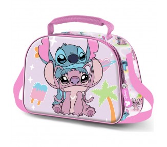 Bolsa portameriendas 3D Couple Angel & Stitch Disney
