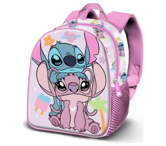 Mochila Couple Angel & Stitch Disney 40cm