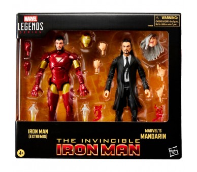 Blister 2 figuras Iron Man Extremis & Marvels Mandarin The Invencible Iron Man Marvel 15cm