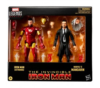 Blister 2 figuras Iron Man Extremis & Marvels Mandarin The Invencible Iron Man Marvel 15cm