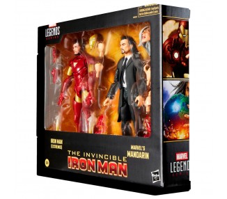 Blister 2 figuras Iron Man Extremis & Marvels Mandarin The Invencible Iron Man Marvel 15cm