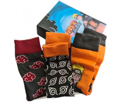 Set 3 calcetines Naruto Shippuden adulto surtido