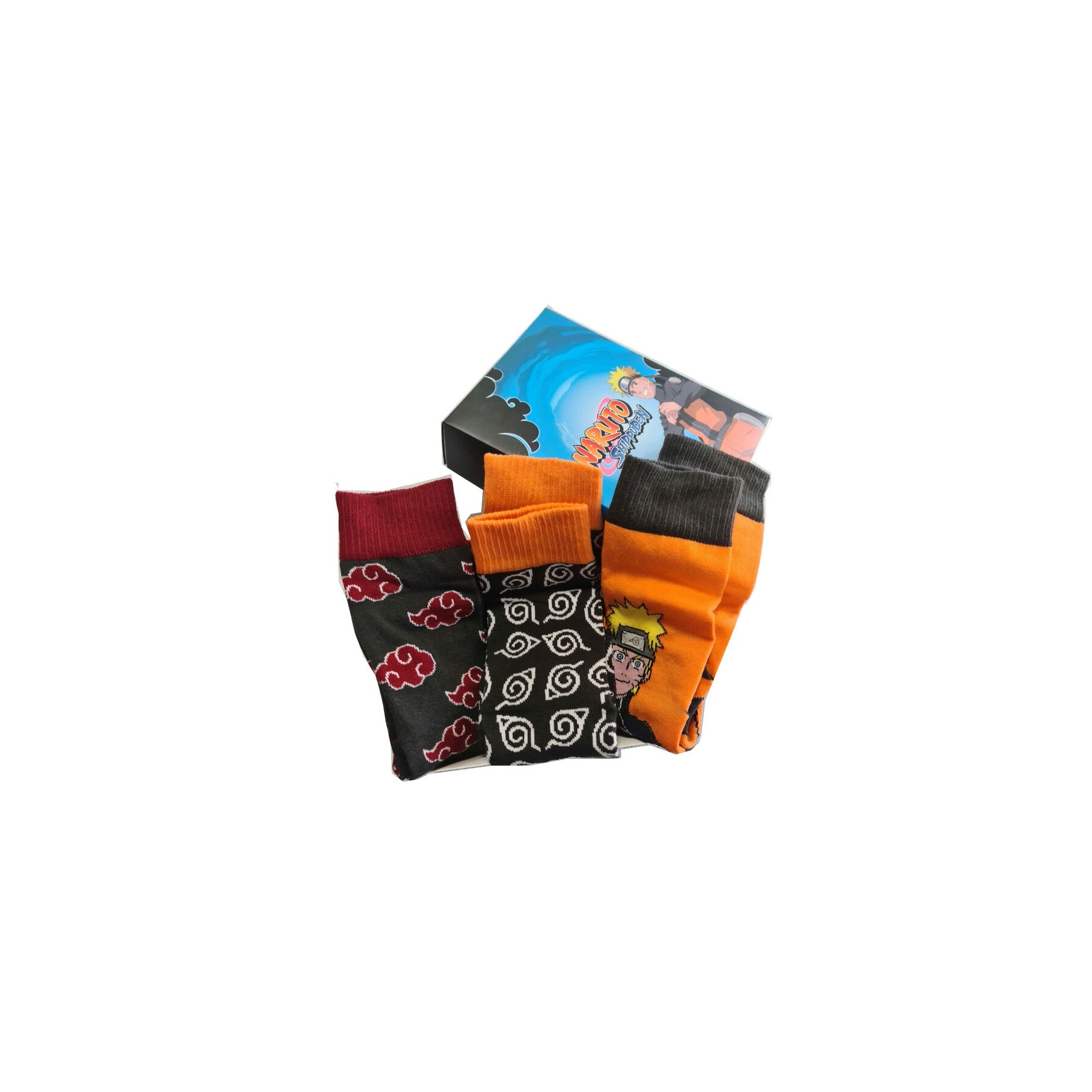 Set 3 calcetines Naruto Shippuden adulto surtido