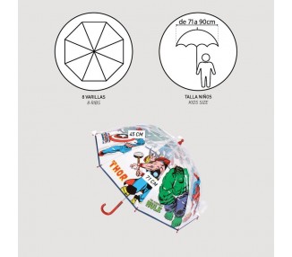 Paraguas manual burbuja Los Vengadores Avengers Marvel 45cm