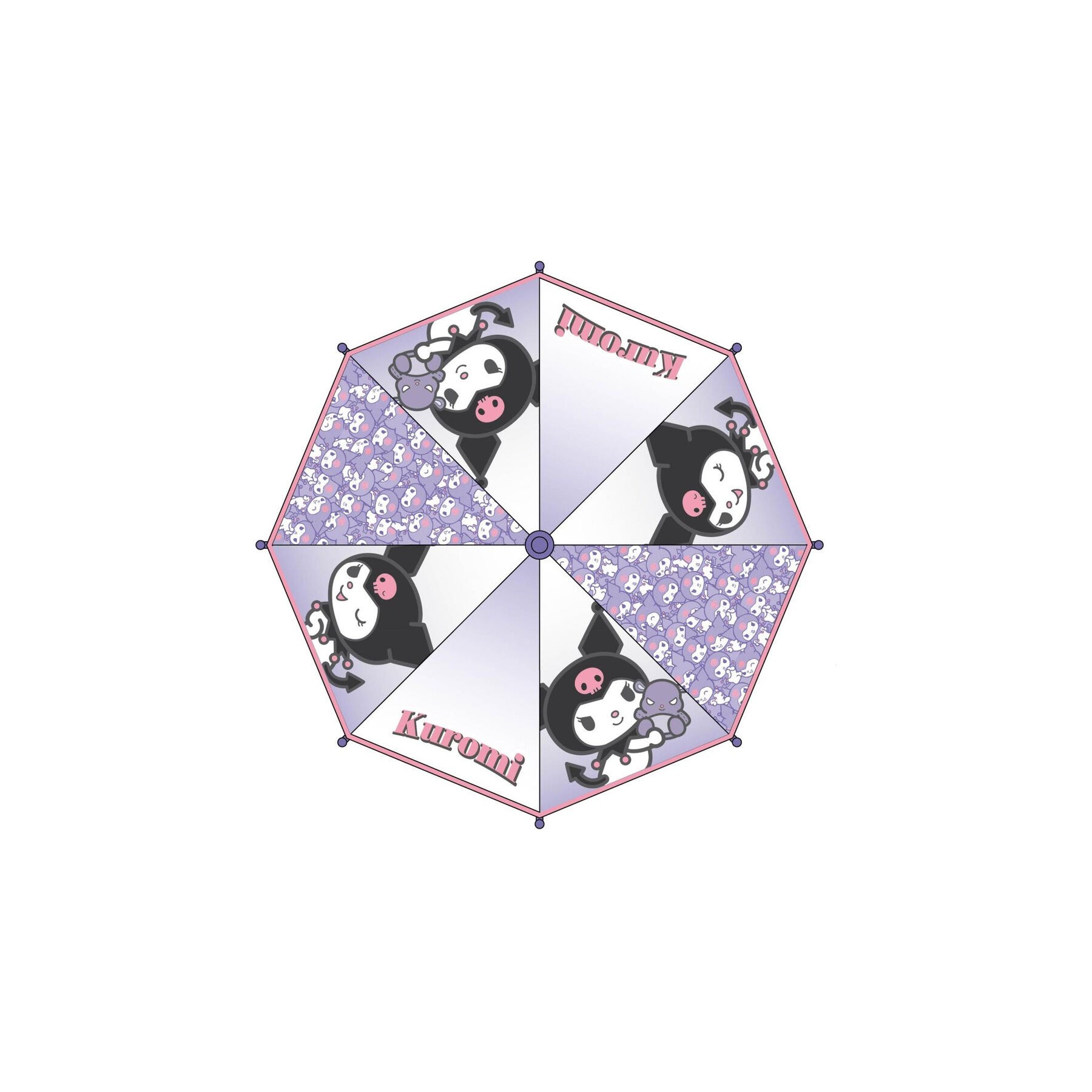 Paraguas manual POE Kuromi Hello Kitty